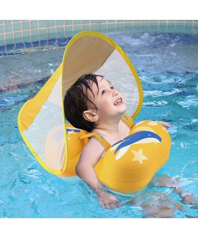 Inflatable Baby Shoulder Pool Float with Canopy for Toddler Learn Swimming Training 30-70lbs Children Sea Beach Pool (X-Large...