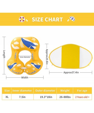 Inflatable Baby Shoulder Pool Float with Canopy for Toddler Learn Swimming Training 30-70lbs Children Sea Beach Pool (X-Large...