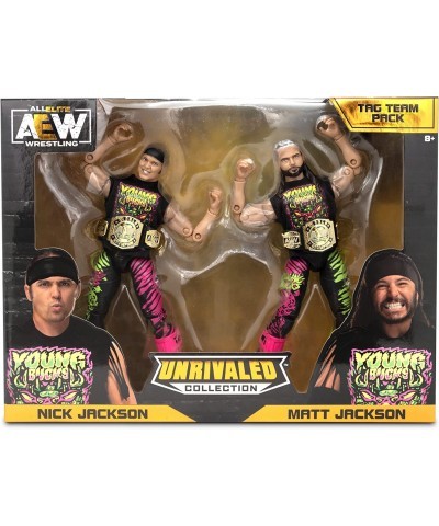 AEW UNRIVALED 2 Pack - The Young Bucks - 6-Inch Matt Jackson and Nick Jackson Figures with Accessories Multi $77.63 Action Fi...