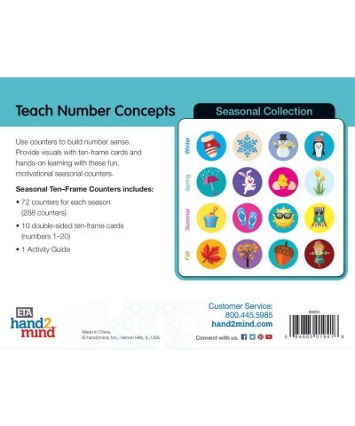 Seasonal Ten Frames Math Counters for Kids Math Counters Chips for Counting and Sorting Kindergarten Learning Games Counting ...