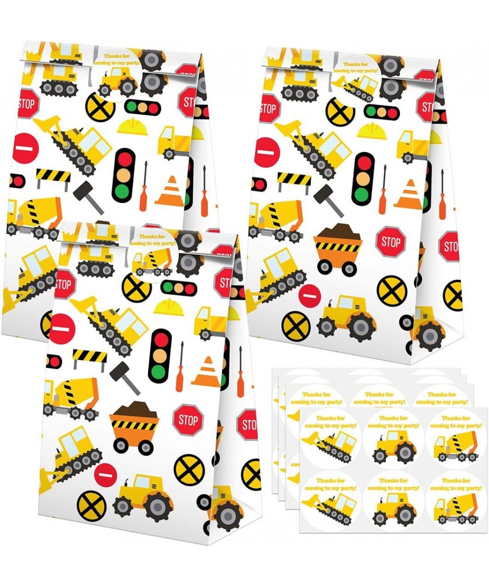 Construction Party Favors Candy Bags with Stickers - Construction Goodie Gift Treat Bags - Construction Themed Birthday Party...