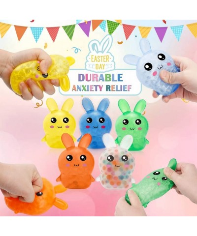 5 Pack Easter Bunny Stress Balls Toy for Kids Adults Squeeze Ball Filled with Water Beads Stress Relief Fidget Toys Easter Pa...