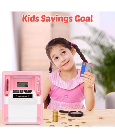 ATM Piggy Bank for Real Money Saving for Kids Adults with Debit Card Password Login Coin Recognition Balance Calculator Elect...