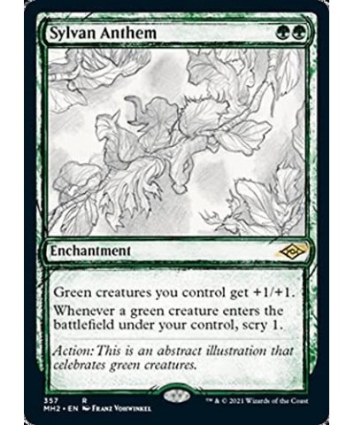 Magic: the Gathering - Sylvan Anthem (357) - Showcase (Sketch Art) - Modern Horizons 2 $10.61 Trading Cards & Accessories