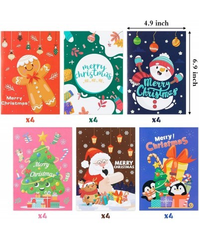 24Pcs Christmas Coloring Books Including Santa Claus Elk Ginger Man Mistletoe Elf Sleigh Merry Christmas Birthday Party Favor...