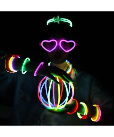 Glow Sticks Bulk Party Supplies | 8 Inch Glowsticks with Connectors | Glow in the Dark Light Up Sticks Party Favors Decoratio...