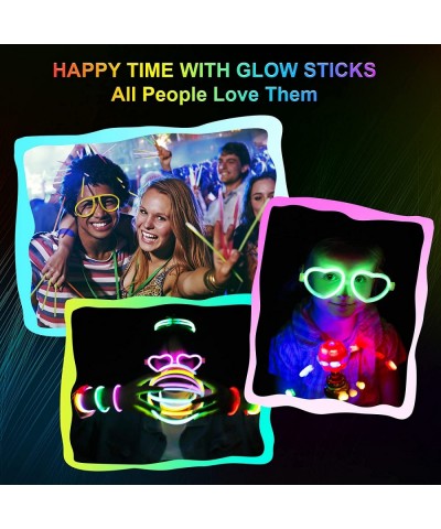 Glow Sticks Bulk Party Supplies | 8 Inch Glowsticks with Connectors | Glow in the Dark Light Up Sticks Party Favors Decoratio...