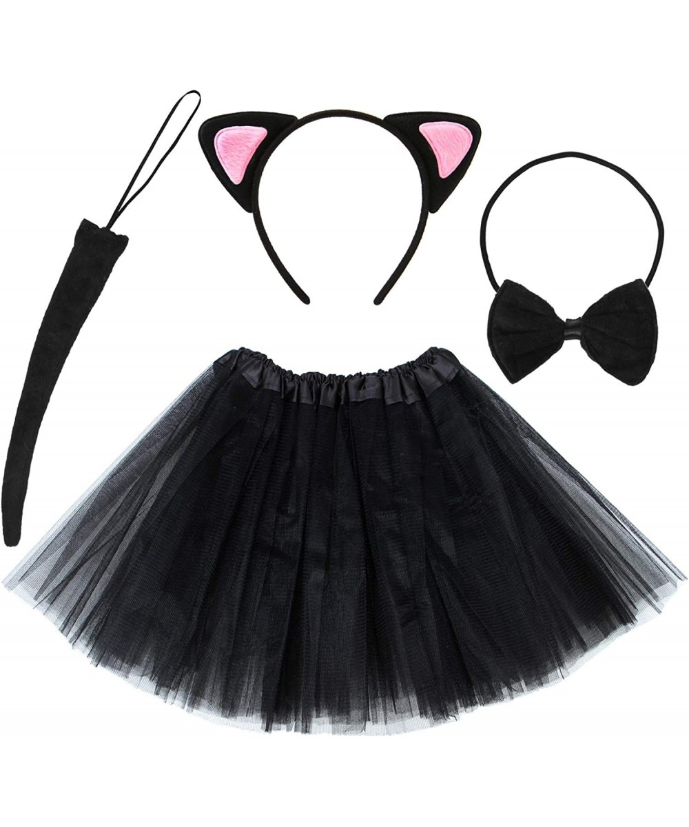 4 Pieces Cat Ear Headband Tutu Skirt Bowtie Tail Cat Cosplay Set for Halloween Festival Cosplay Daily Wear Accessory $29.21 K...