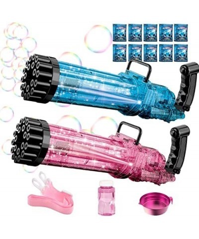 2 Pack 21 Holes Bubble Machine Bubble Gun 2022 Cool Toys Gift Huge Amount Bubble Maker Summer Outdoor Activities Toys for Boy...