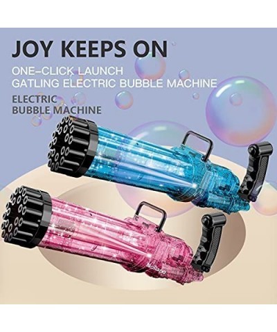 2 Pack 21 Holes Bubble Machine Bubble Gun 2022 Cool Toys Gift Huge Amount Bubble Maker Summer Outdoor Activities Toys for Boy...