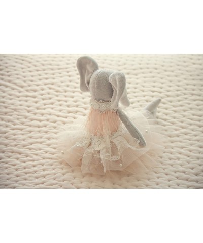 Daisy The Elephant Premium Quality Floppy Elephant Plush Doll Gift with Delicate Pink & Lace Tutu | Elegant Feather & Pearl D...