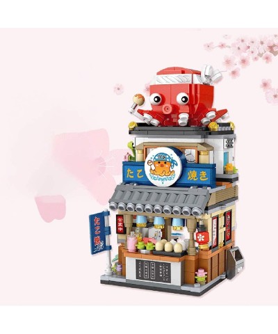 GP&Home 722Pcs Japanese Street View Takoyaki Shop Bricks Model Set MOC DIY Building Block Assembly Mini Particle Construction...