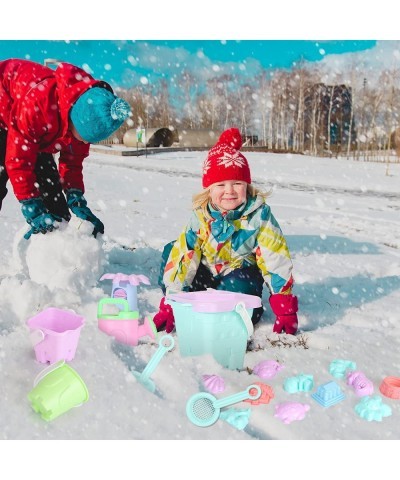 Beach Toys Kids Sand Toy Set 33 PCS Including Beach Bucket Water Wheel Watering Can Shovel Rake Sea Animal Molds and Storage ...