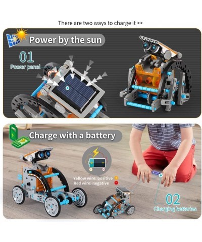 12-in-1 STEM Solar Robot Kit Toys Gifts for Kids 8 9 10 11 12 13 Years Old Educational Building Science Experiment Set Birthd...