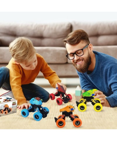 Dinosaur Toys for Kids 3-5 4 Pack Pull Back Cars for 3 4 5 6 7 Year Old Boys Girls Kids Toy Dino Monster Trucks for Toddlers ...