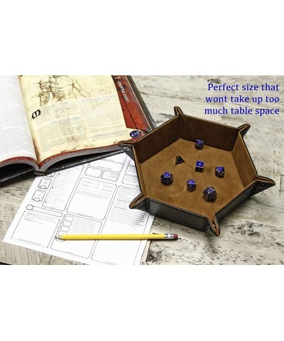 Dice Tray Portable Folding Dice Rolling Tray for use as DND Dice Tray D&D Dice Tray or Dice Game 6.5 Inch Quiets Rolling Meta...