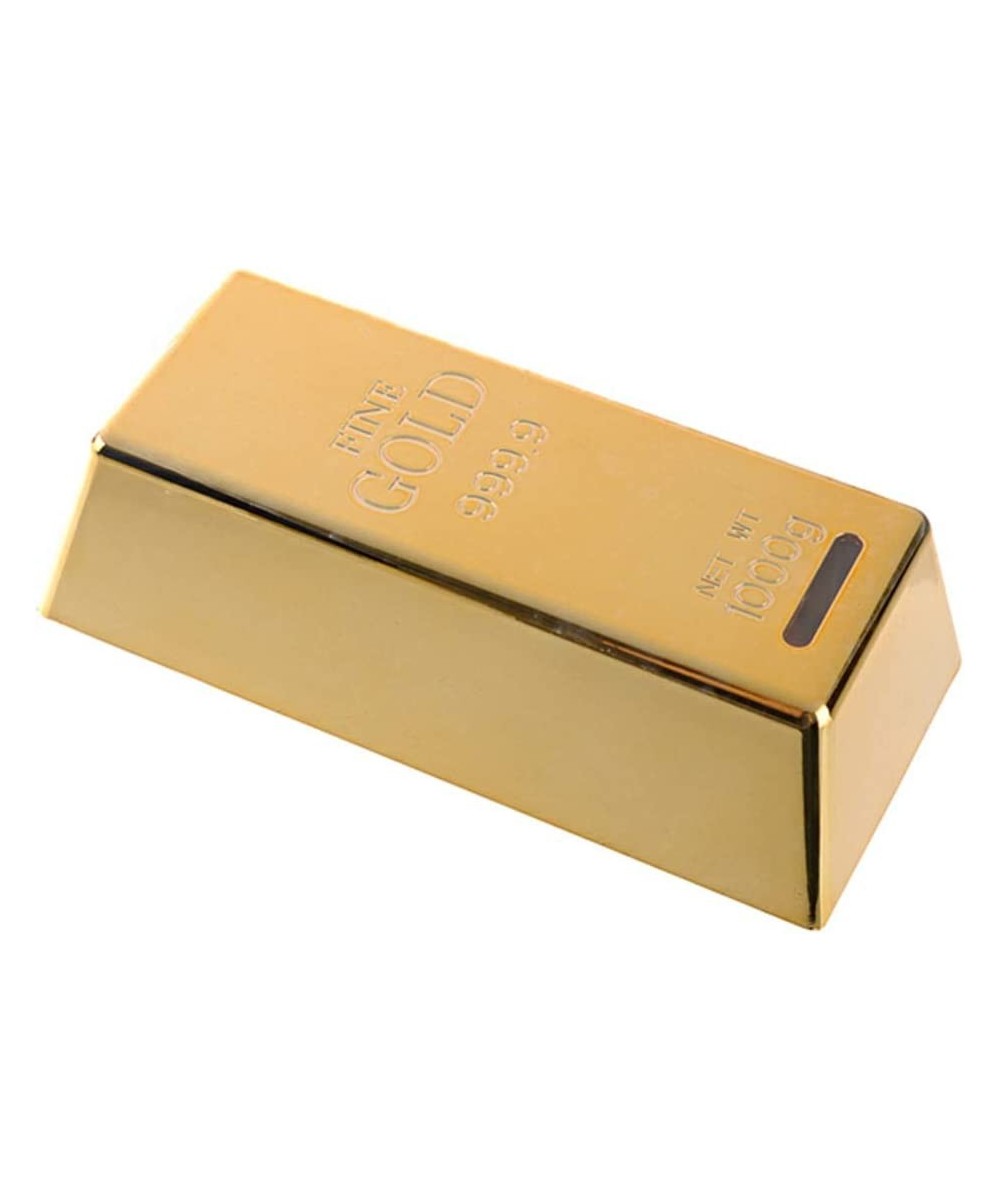 Gold Bar Coin Bank Piggy Bank Money Box Luxury Style Bank Saving Pot (Golden) $26.06 Kids' Money Banks