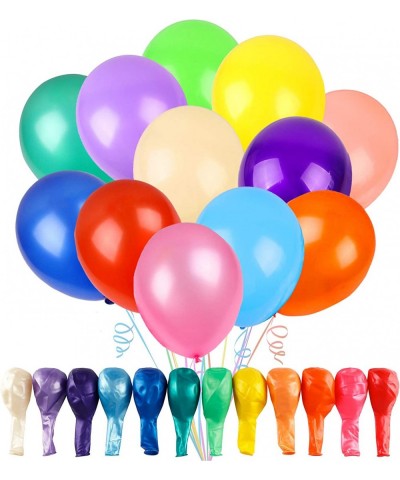 120 Balloons Assorted Color 12 Inches Rainbow Latex Balloons 12 Bright Color Party Balloons for Birthday Baby Shower Wedding ...