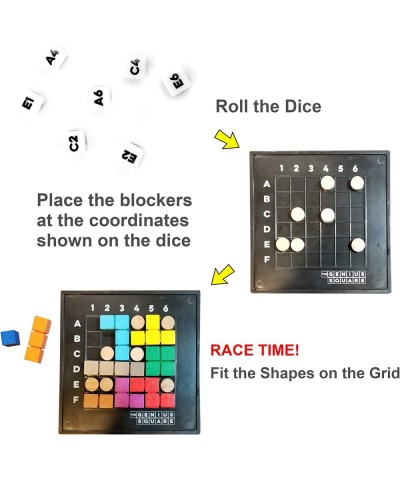 The Genius Square – Game of The Year Award Winner! 60000+ Solutions STEM Puzzle Game! Roll The Dice & Race Your Opponent to F...