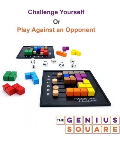 The Genius Square – Game of The Year Award Winner! 60000+ Solutions STEM Puzzle Game! Roll The Dice & Race Your Opponent to F...