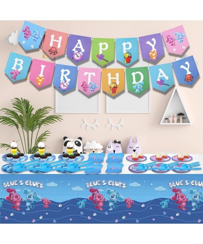 Cartoon Dog Birthday Party Supplies - 72PCS Birthday Party Favor with 20 Plates 20 Napkins 10 Forks 10 Spoons 10 knifes 1 Tab...