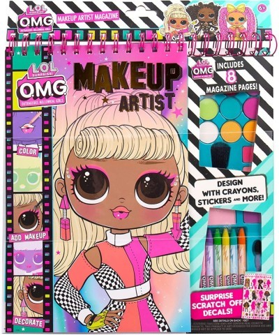 L.O.L. Surprise! O.M.G. Make-Up Artist Magazine Double Feature Series Includes Spiral-Bound Make-Up Sketchbook Crayons Sticke...