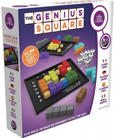 The Genius Square – Game of The Year Award Winner! 60000+ Solutions STEM Puzzle Game! Roll The Dice & Race Your Opponent to F...