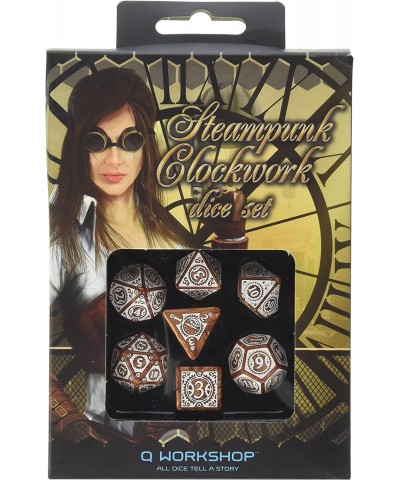 Steampunk Clockwork Caramel & White Dice Set (7 Piece) $28.73 Game Accessories