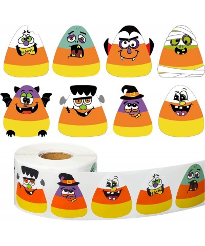 600 Pieces Halloween Stickers Halloween Pumpkin Roll Stickers 1.5 Inch Halloween Character Stickers 8 Designs Halloween Pumpk...