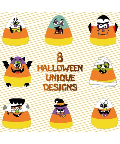 600 Pieces Halloween Stickers Halloween Pumpkin Roll Stickers 1.5 Inch Halloween Character Stickers 8 Designs Halloween Pumpk...