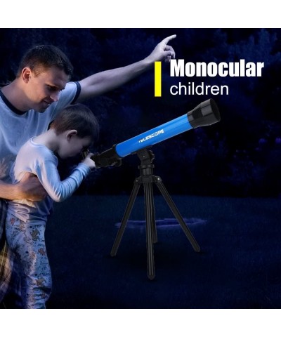 Telescope for Astronomy Beginners Adjustable 20X/40X/60X Educational Astronomical Telescope Children's Toy with Tripod(Blue) ...