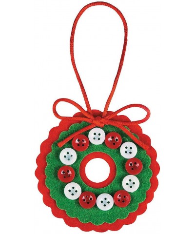 Felt Button Wreath Ornament Craft Kit - Crafts for Kids and Fun Home Activities $32.25 Craft Kits