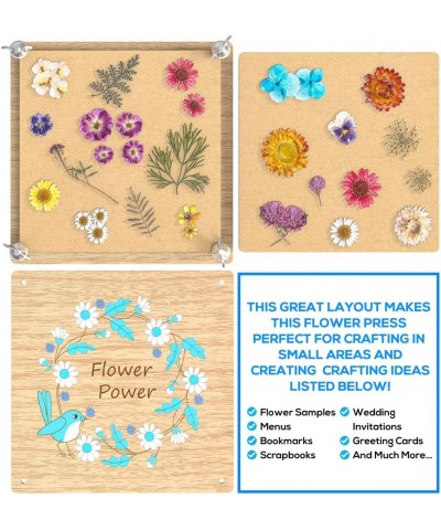 Flower Press - 6 Layers - 8 x 8 Inch Flower Press Kit - DIY Flower Pressing Kit for Adults and Kids - Make Pressed Flowers fo...