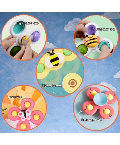 Suction Cup Spinner Toy for Baby - Suction Cup Fidget Spinner Toys Bath Toys Window Spinning Top Baby Toys 12-18 Months Chris...