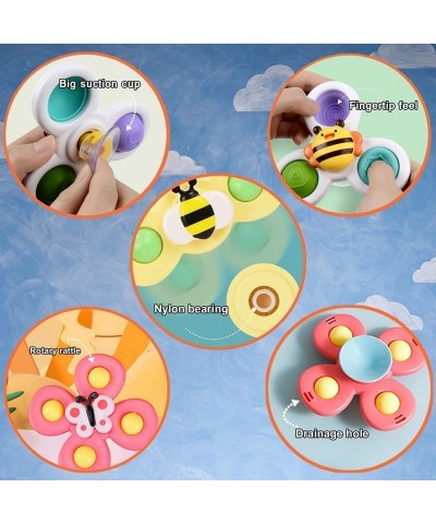 Suction Cup Spinner Toy for Baby - Suction Cup Fidget Spinner Toys Bath Toys Window Spinning Top Baby Toys 12-18 Months Chris...