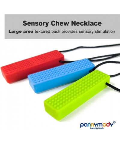 Sensory Chew Necklace Set Autism ADHD Teething Toys for Kids 3 Pack Chewy Sticks for Boys and Girls(Red Green Blue) $21.20 Ba...