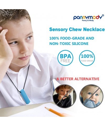 Sensory Chew Necklace Set Autism ADHD Teething Toys for Kids 3 Pack Chewy Sticks for Boys and Girls(Red Green Blue) $21.20 Ba...