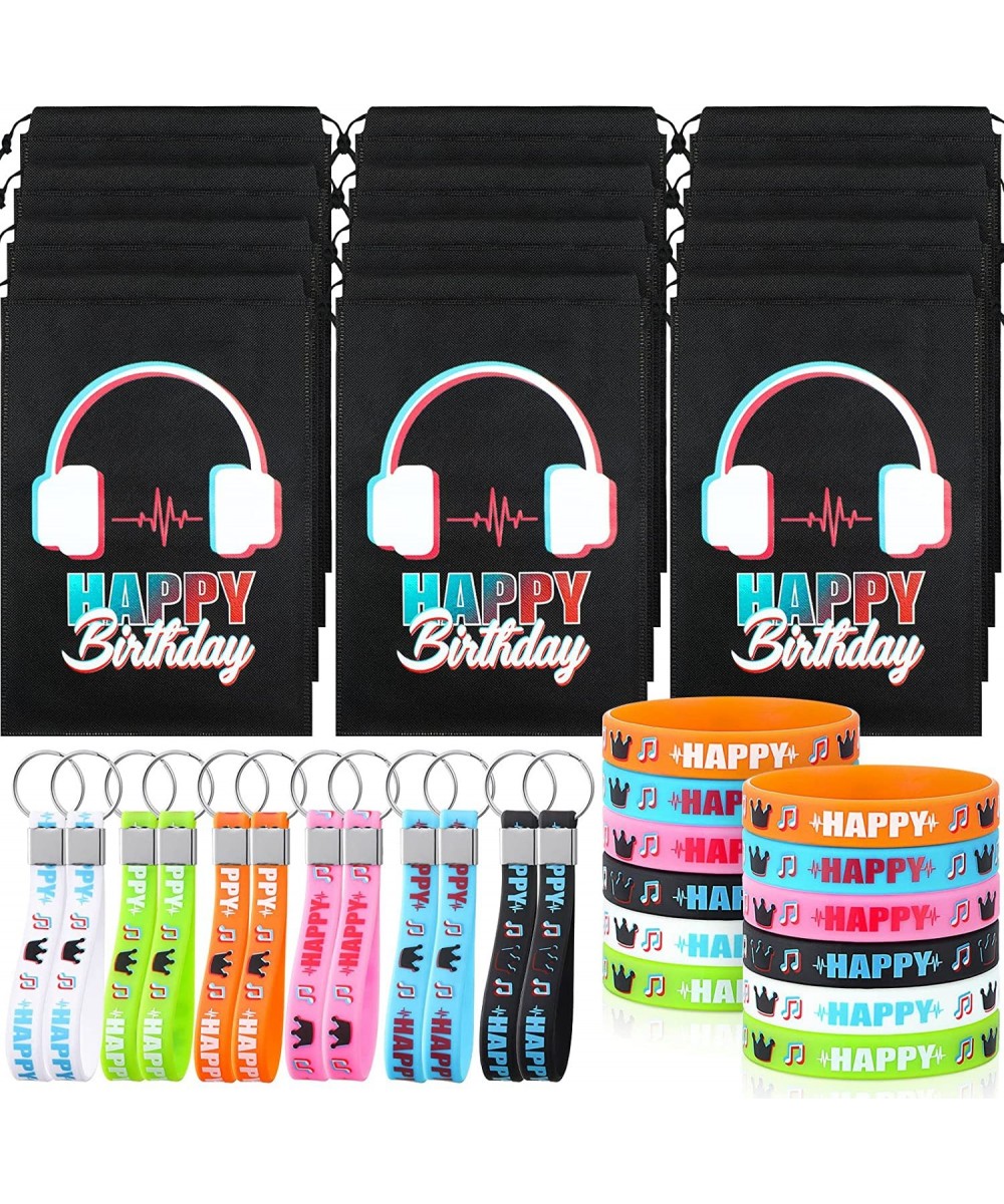 36 Pieces Music Party Favors Musical Social Media Birthday Party Supplies Include Music Party Favor Bags with Drawstring Sili...