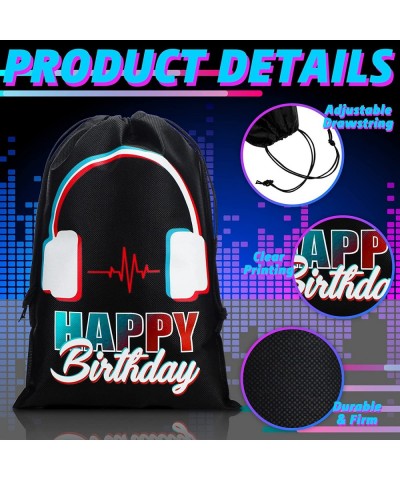 36 Pieces Music Party Favors Musical Social Media Birthday Party Supplies Include Music Party Favor Bags with Drawstring Sili...