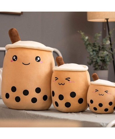 Cartoon Bubble Tea Plush Pillow Plush Boba Tea Cup Toy Figurine Toy 24/35 cm Cute Bubble Tea Cup Shaped Pillow with Suction T...