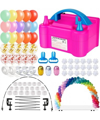 Balloon Pump and Balloon Arch Kit 172Pcs Portable Balloon Air Pump with 12Ft Balloon Arch Stand and 110Pcs Balloons for Party...