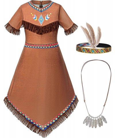 Native American Costume Girls Dress Indigenous American Indians Kids Cosplay 2-12 Years $32.94 Kids' Costumes