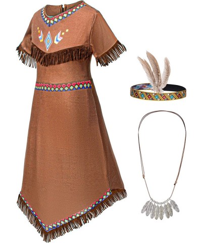 Native American Costume Girls Dress Indigenous American Indians Kids Cosplay 2-12 Years $32.94 Kids' Costumes