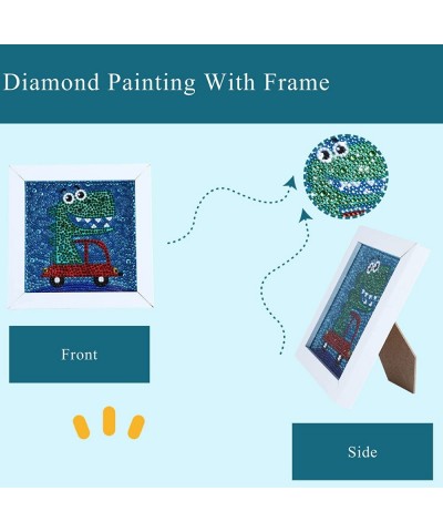 5D Diamond Painting Kit with Wooden Frame for Kids Mosaic Gem Painting by Number Kits Easy Diamond Dots Art Kits Creative Pro...