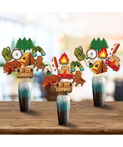 Camping Party Decorations Centerpiece Sticks 24pcs Camp Theme Table Topper Party Supplies Happy Camper Birthday Adventure Bab...