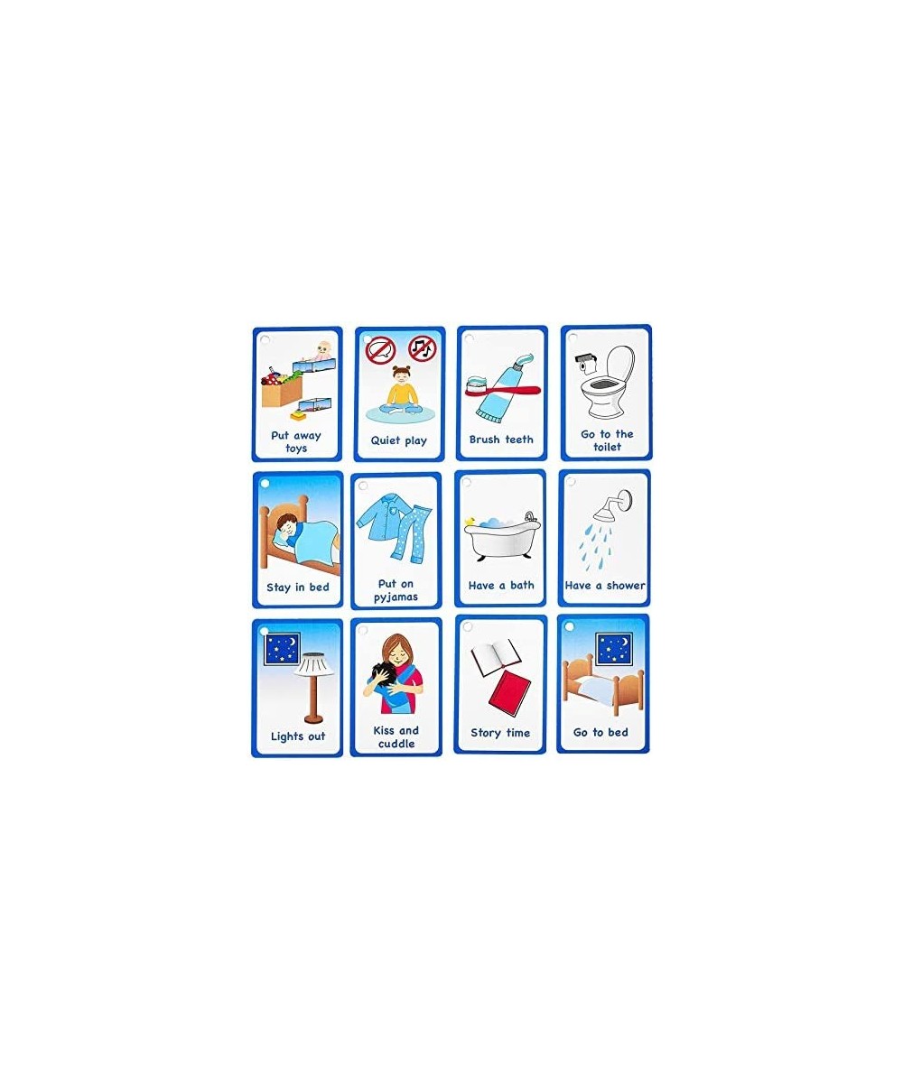 My Bedtime Routine Cards 12 Flash Cards for Visual aid Special Ed Speech Delay Non Verbal Children and Adults with Autism or ...