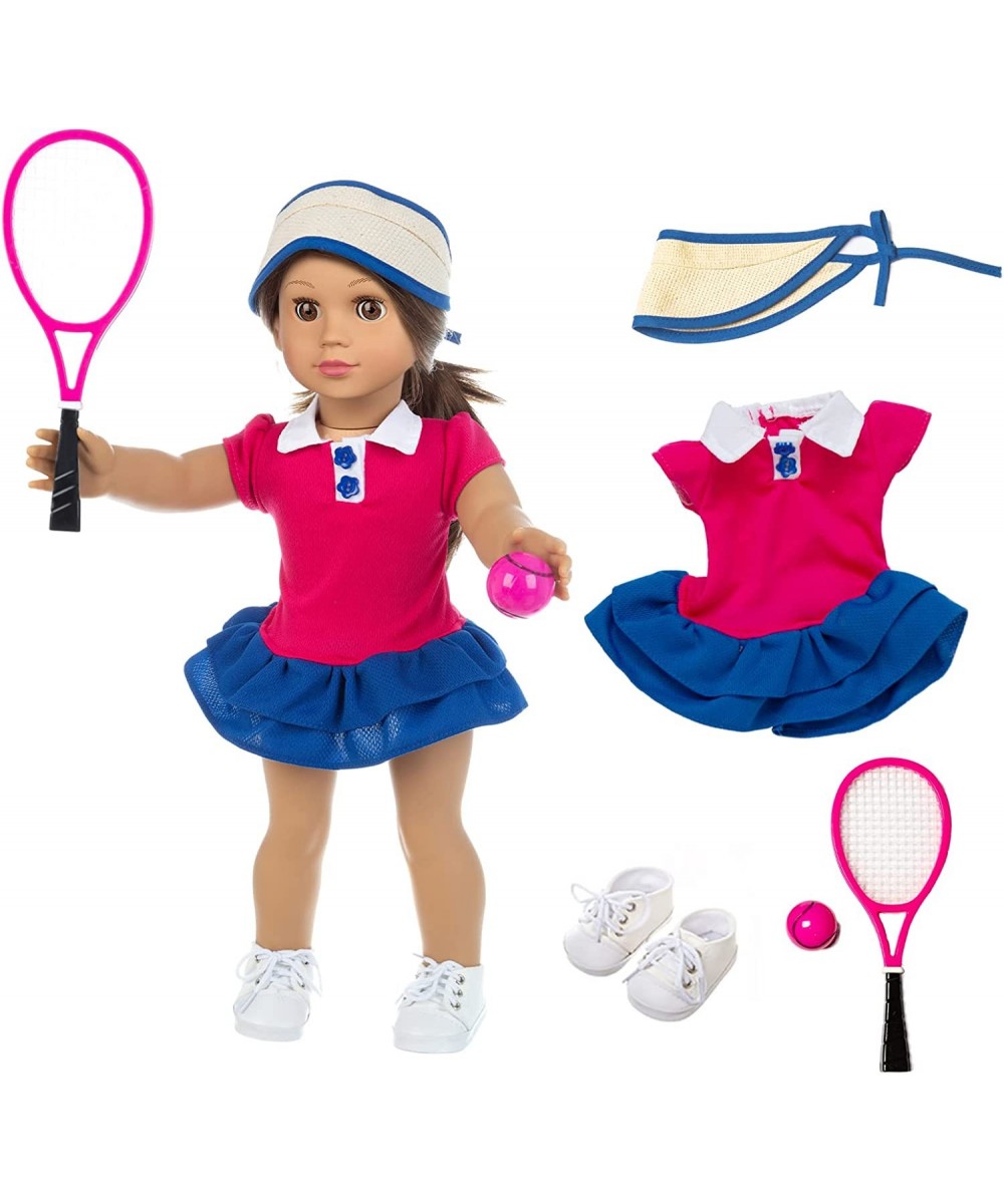 American Doll Clothes Tennis Outfit for 18 Inch Doll Clothes- Includes Hat Dress Racket Ball and Shoes.Fit American Doll Our ...