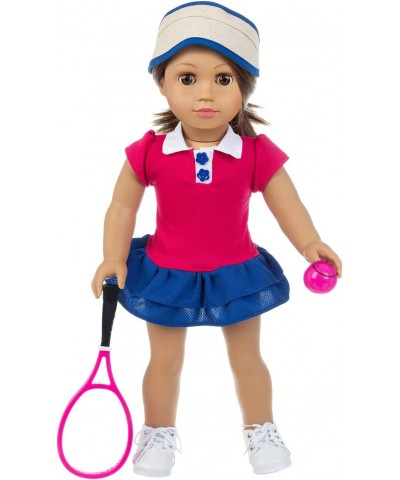 American Doll Clothes Tennis Outfit for 18 Inch Doll Clothes- Includes Hat Dress Racket Ball and Shoes.Fit American Doll Our ...