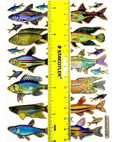 Glitter Bass Fish Largemouth Cartoon Waterproof Label Sticker Art Decals Crafts Scrapbook for Kids Teachers Boys Girls Teens ...