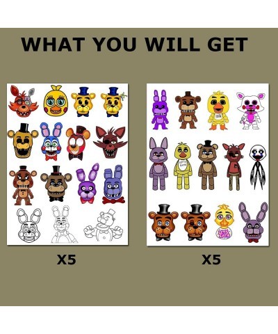 Video Game Party Favor Temporary Tattoos for Five Nights at Freddy Birthday Party Decorations supplies for Kids (10 Sheet) $1...